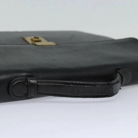 LOEWE Anagram Hand Bag Leather Black Auth - Picture 7 of 16